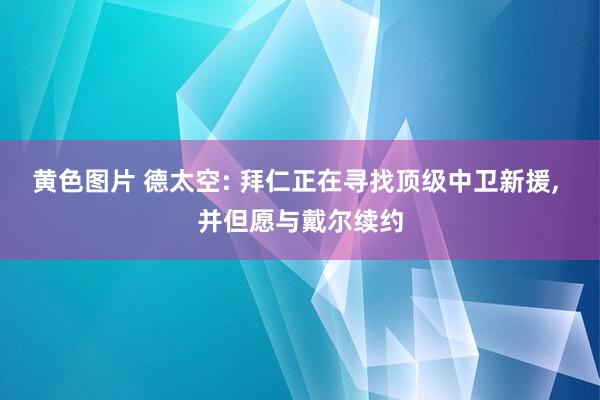 黄色图片 德太空: 拜仁正在寻找顶级中卫新援， 并但愿与戴尔续约