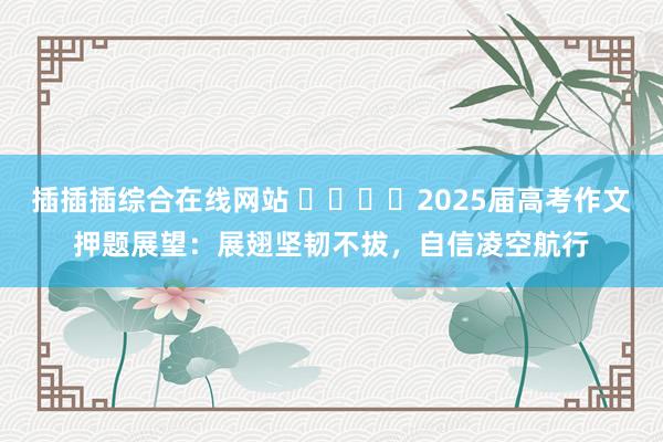 插插插综合在线网站 ​​​​2025届高考作文押题展望：展翅坚韧不拔，自信凌空航行