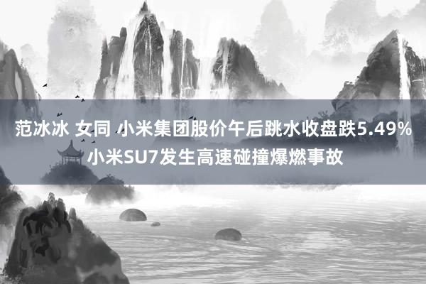 范冰冰 女同 小米集团股价午后跳水收盘跌5.49% 小米SU7发生高速碰撞爆燃事故